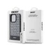 DKNY PU Leather Repeat Pattern Bottom Stripe iPhone 13 Pro Max hátlap tok, fekete