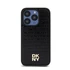 DKNY PU Leather Repeat Pattern Stack Logo iPhone 13 Pro Max Magsafe hátlap tok, fekete
