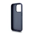 DKNY PU Leather Repeat Pattern Tonal Stripe iPhone 14 Pro hátlap tok, kék