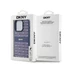 DKNY PU Leather Repeat Pattern Tonal Stripe iPhone 14 Pro hátlap tok, kék