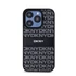 DKNY PU Leather Repeat Pattern Tonal Stripe iPhone 14 Pro Max hátlap tok, fekete