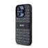 DKNY PU Leather Repeat Pattern Tonal Stripe iPhone 14 Pro Max hátlap tok, fekete