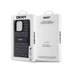 DKNY PU Leather Repeat Pattern Tonal Stripe iPhone 14 Pro Max hátlap tok, fekete