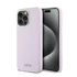 DKNY Liquid Silicone Small Metal Logo iPhone 14 Pro Max Magsafe hátlap tok, rózsaszín, DKHMP14XSMCHLP