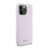 DKNY Liquid Silicone Small Metal Logo iPhone 14 Pro Max Magsafe hátlap tok, rózsaszín, DKHMP14XSMCHLP