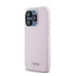 DKNY Liquid Silicone Small Metal Logo Apple iPhone 14 Pro Magsafe hátlap tok, rózsaszín,  DKHMP14LSMCHLP