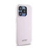 DKNY Liquid Silicone Small Metal Logo Apple iPhone 14 Pro Magsafe hátlap tok, rózsaszín,  DKHMP14LSMCHLP