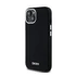 DKNY Liquid Silicone Small Metal Logo Apple iPhone 15 Plus / 14 Plus Magsafe hátlap tok, fekete, DKHMP15MSMCHLK