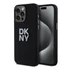 DKNY Liquid Silicone Metal Logo  Apple iPhone 15 Pro hátlap tok, fekete, DKHCP15LSMCBSK