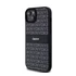DKNY PU Leather Repeat Pattern Tonal Stripe Apple iPhone 15 Plus hátlap tok, fekete