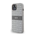 DKNY PU Leather Repeat Pattern Tonal Stripe Apple iPhone 14 hátlap tok, bézs