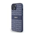 DKNY PU Leather Repeat Pattern Tonal Stripe Apple iPhone 14 hátlap tok, kék