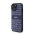 DKNY PU Leather Repeat Pattern Tonal Stripe Apple iPhone 15 hátlap tok, kék