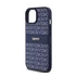 DKNY PU Leather Repeat Pattern Tonal Stripe Apple iPhone 15 hátlap tok, kék