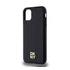 DKNY PU Leather Repeat Pattern Stack Logo Apple iPhone 11 Magsafe kompatibilis hátlap tok, fekete