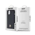 DKNY PU Leather Repeat Pattern Stack Logo Apple iPhone 14 Magsafe kompatibilis hátlap tok, fekete