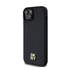 DKNY PU Leather Repeat Pattern Stack Logo Apple iPhone 15 Plus Magsafe kompatibilis hátlap tok, fekete