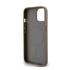 DKNY PU Leather Repeat Pattern Bottom Stripe Apple iPhone 13 Magsafe kompatibilis hátlap tok, barna
