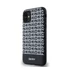 DKNY PU Leather Repeat Pattern Bottom Stripe Apple iPhone 11 Magsafe kompatibilis hátlap tok, fekete