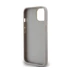 DKNY PU Leather Checkered Pattern and Stripe Apple iPhone 14 hátlap tok, bézs