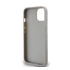 DKNY PU Leather Checkered Pattern and Stripe Apple iPhone 15 hátlap tok, bézs