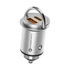 Forcell F-energy Mini autós szivargyújtó töltő USB-C, PD, QC3.0, 45W, ezüst