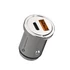 Forcell F-energy Mini autós szivargyújtó töltő USB-C, PD, QC3.0, 45W, ezüst