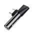 Baseus USB-C-USB-C+Mini Jack 3,5 mm audio adapter, fekete
