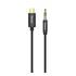 Baseus Yiven USB-C / 3,5 mm-es mini jack audio kábel, 1,2 m, fekete