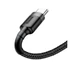 Baseus Cafule USB / USB-C töltő- és adatkábel, 2A, 3m, szürke-fekete