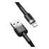 Baseus Cafule USB / Lightning töltő- és adatkábel, 2.4A, 1 m, szürke-fekete