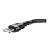 Baseus Cafule USB / Lightning töltő- és adatkábel, 2.4A, 1 m, szürke-fekete