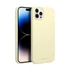 Roar Apple iPhone 12 Pro Max prémium szilikon tok velúr béléssel, világossárga