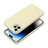 Roar Apple iPhone 12 Pro Max prémium szilikon tok velúr béléssel, világossárga