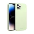 Roar Apple iPhone 12 Pro Max prémium szilikon tok velúr béléssel, világoszöld