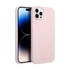 Roar Apple iPhone 12 Pro Max prémium szilikon tok velúr béléssel, világos rózsaszín