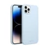 Roar Apple iPhone 12 Pro Max prémium szilikon tok velúr béléssel, világoskék