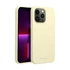 Roar Apple iPhone 13 Pro prémium szilikon tok velúr béléssel, világossárga