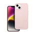 Roar Apple iPhone 14 prémium szilikon tok velúr béléssel, világos rózsaszín
