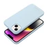 Roar Apple iPhone 14 Plus prémium szilikon tok velúr béléssel, világoskék