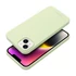 Roar Apple iPhone 14 Plus prémium szilikon tok velúr béléssel, világoszöld
