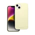 Roar Apple iPhone 14 Plus prémium szilikon tok velúr béléssel, világossárga