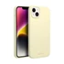 Roar Apple iPhone 14 Plus prémium szilikon tok velúr béléssel, világossárga