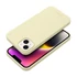 Roar Apple iPhone 14 Plus prémium szilikon tok velúr béléssel, világossárga