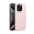 Roar Apple iPhone 15 Pro prémium szilikon tok velúr béléssel, világos rózsaszín
