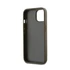 DKNY PU Leather Stack Logo Apple iPhone 15 hátlap tok csuklópánttal, barna