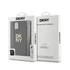 DKNY PU Leather Stack Logo Apple iPhone 15 hátlap tok csuklópánttal, barna