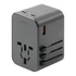 Energea Travelworld GaN65 4in1 1xUSB-A/ 2xUSB-C utazó gyorsöltő adapter, (PD-PPS-QC 3.0) 65W, szürke (US/UA/EU/UK)