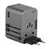 Energea Travelworld GaN65 4in1 1xUSB-A/ 2xUSB-C utazó gyorsöltő adapter, (PD-PPS-QC 3.0) 65W, szürke (US/UA/EU/UK)