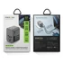 Energea Travelworld GaN65 4in1 1xUSB-A/ 2xUSB-C utazó gyorsöltő adapter, (PD-PPS-QC 3.0) 65W, szürke (US/UA/EU/UK)